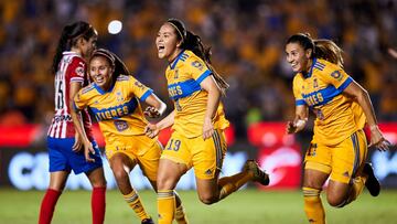 during the game Tigres UANL vs Guadalajara, corresponding to second leg match Final of the Liga BBVA MX Femenil Clausura Guard1anes 2021, at Universitario Stadium, on May 31, 2021.
 
 &amp;lt;br&amp;gt;&amp;lt;br&amp;gt;
 
 durante el partido Tigres UANL 