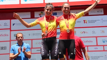 Mavi García, en el podio de Mallorca como campeona de España.