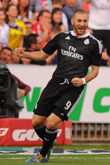 Benzema celebra el 0-3.