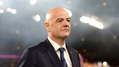 FILE PHOTO: FIFA president Gianni Infantino is seen after Spain won the Women's World Cup final, Stadium Australia, Sydney, Australia - August 20, 2023. REUTERS/Asanka Brendon Ratnayake/File Photo