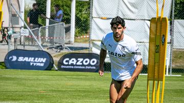 Guedes, en Sant Gallen entrenando.