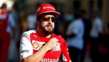 Alonso en el GP de Abu Dhabi, el &uacute;ltimo que corri&oacute; con Ferrari.