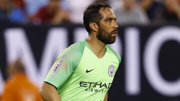 Injured Man City keeper Bravo receives Real Madrid support