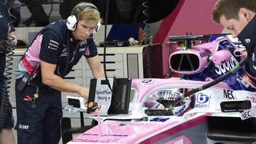 Xavi Martos, preparador físico de 'Checo' Pérez, junto al mexicano.