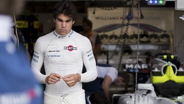 Lance Stroll en el box de Williams en Montreal.