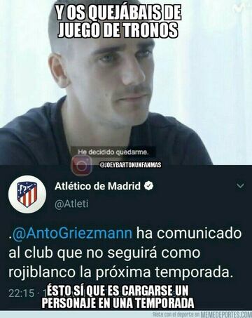 Los memes de la salida de Griezmann del Atleti