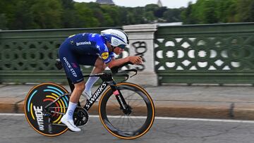 Remco Evenepoel, en plena contrarreloj.