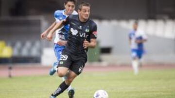 Rivero en acción contra Antofagasta, en el que seguramente fue su último duelo en O'Higgins.