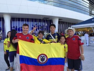 Los colombianos residentes en Miami esperan una victoria sobre Haití.