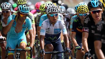 Nairo Quintana y Michele Scarponi