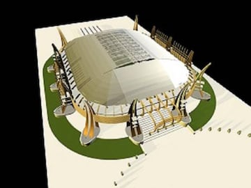 La imagen presentada el 12 de octubre de 2007 sobre el supuesto futuro estadio de Deportes Concepción.