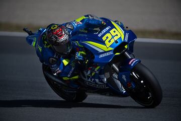Andrea Iannone en la clasificación de Motegui.