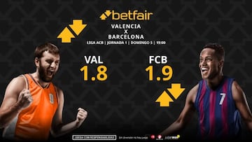 Valencia Basket vs. FC Barcelona: horario, dónde ver, estadísticas y pronósticos