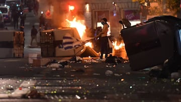 Disturbios en Marsella tras la final de la Europa League que enfrent&oacute; en Lyon al Olympique marsell&eacute;s contra el Atl&eacute;tico de Madrid.