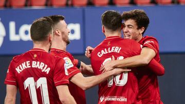 Jonathan Calleri of C.A.Osasuna celebrates a goal during the spanish league, LaLiga, football match played between CA Osasuna v SD Eibar at El Sadar Stadium on february 7, 2021 in Pamplona, Navarra, Spain.
AFP7
07/02/2021 ONLY FOR USE IN SPAIN