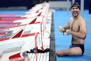Matías De Andrade, del equipo de Argentina durante un entrenamiento.
