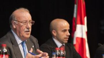 Vicente del Bosque, en el centenario de la Federación Vizcaína de Fútbol.