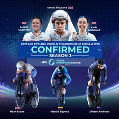 Seis pistards de clase mundial confirman su participación en la UCI Track Champions League