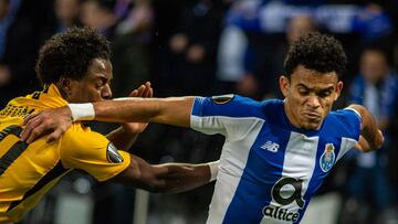 Luis Díaz en el partido ante Young Boys