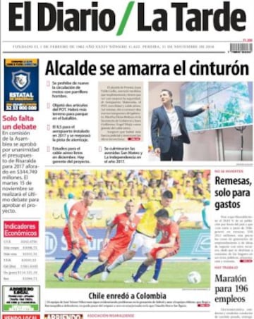 Así vio la prensa el empate de la Roja en Barranquilla