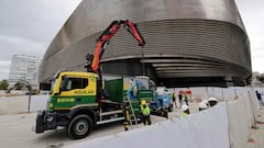 Las obras del Bernabéu continúan en los alrededores