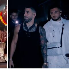 Topuria sorprende a todos cantando con Omar Montes en el Arenal Sound