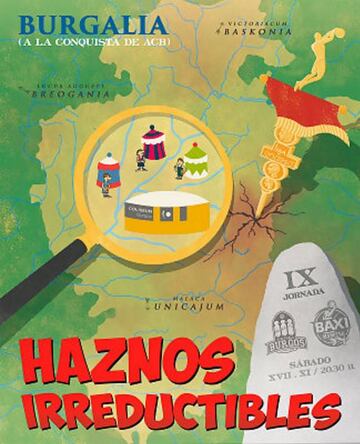 Cartel promocional del Burgos-Manresa de este sábado.