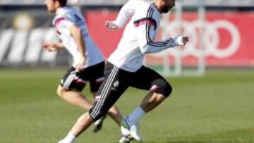 Sergio Ramos se entrenó a tope.
