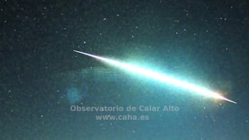 Una bola de fuego sobrevuela Andalucía a 65.000 kilómetros por hora 