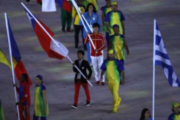 Riveros lideró a Chile en la ceremonia de Clausura