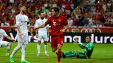 Lewandowski firm&oacute; la derrota del Madrid en el Allianz Arena.