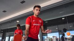 Albert Rosas, jugador del FC Andorra, durante la pretemporada.