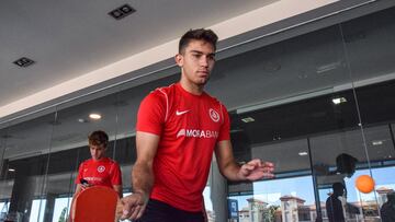 Albert Rosas, jugador del FC Andorra, durante la pretemporada.