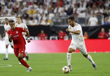 Eden Hazard pictured during his Real Madrid debut against Bayern Munich.