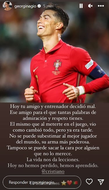 Georgina Rodrguez vuelve a la carga contra Fernando Santos