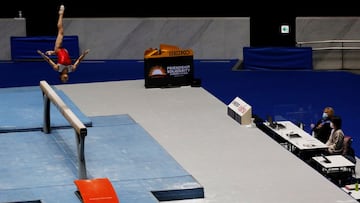 Competición amistosa de gimnasia en Tokio.