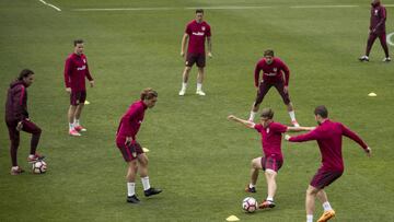 12/05/17 ENTRENAMIENTO ATLETICO DE MADRID GRIEZMANN GRUPO SOLANO CERCI GABI