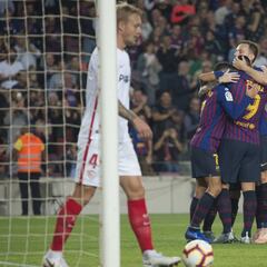 Los goles de la victoria del Barça que sufrió por la lesión de Messi