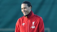 Liverpool's Van Dijk trains ahead of Club World Cup final