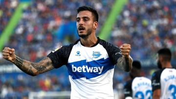 GRAF4194. GETAFE, 21/08/2019.- El jugador del Deportivo Alavés José Luis Sanmartín celebra su gol ante el Getafe, en el partido correspondiente a la 3ª Jornada de LaLiga Santander, disputado en el estadio Alfonso Pérez, en