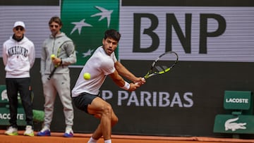Carlos Alcaraz, en Roland Garros.