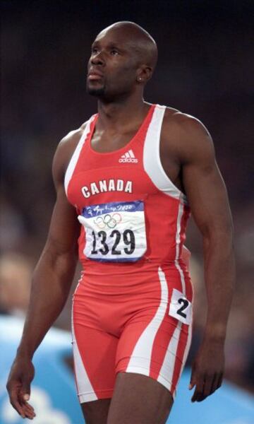 Atleta canadiense, logró su mejor registro personal de los 100m en 9,84s el 22 de agosto de 1999 en el Mundial de Atletismo en Sevilla.