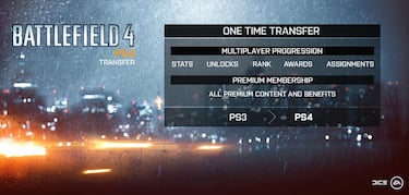 Battlefield 4: transfiere tus estadísticas PS3/360 a PlayStation 4/Xbox One
