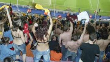 <b>GRAN AMBIENTE. </b>El Camp Nou vivirá un gran ambiente en la final de Copa del Rey del día 19 entre el Atlético y el Sevilla.