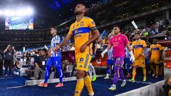  Rafael Carioca of Tigres during the 15th round match between Monterrey an Tigres UANL as part of the Torneo Clausura 2024 Liga BBVA MX at BBVA Bancomer Stadium on April 13, 2024 in Monterrey, Nuevo Leon, Mexico.