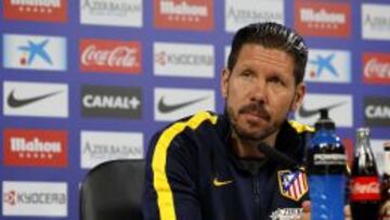 Simeone, en conferencia de prensa.