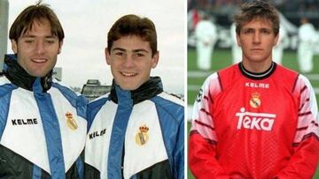 Im&aacute;genes de Santiago Ca&ntilde;izares e Iker Casillas con el chandal del Real Madrid y de Bodo Illgner con la equipaci&oacute;n titular.