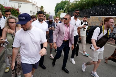 Conor Mcgregor, protagonista de la rueda prensa en el Hotel Hard Rock, presentando la velada de Bare Knuckle Fighting Championship (BKFC) entre Franco Tenaglia y Tony Soto.