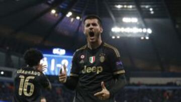 Morata celebra su gol ante el City