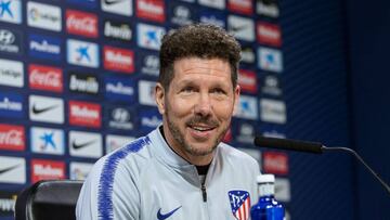 GRAF9083. MADRID, 15/01/2019.- El entrenador argentino del Atl&eacute;tico de Madrid Diego Pablo Simeone, en la rueda de prensa tras el entrenamiento del equipo rojiblanco esta ma&ntilde;ana en la Ciudad Deportiva del Atl&eacute;tico de Madrid en Majadaho